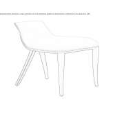 Low velvet stool Oignies