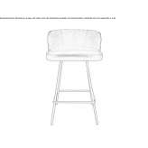 Stool with backrest and footrest Cossack