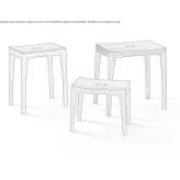 A low wooden stool Swidwin