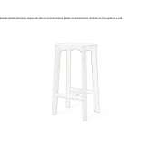 Solid wood stool with footrest Hnojnik