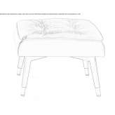 Leather stool/bench Nijar