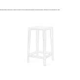 Solid wood stool with footrest Hoechst