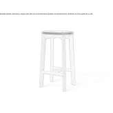 Solid wood stool with integrated cushion Hnojnik