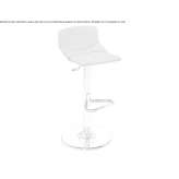 High stool in a modern style, height adjustable and gas lift Kalkara