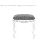 Low stool upholstered in fabric Maubray