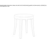 Low beech stool Povo
