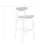 High velvet stool with backrest Korolevo