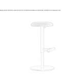 Upholstered steel stool with adjustable height Neupotz