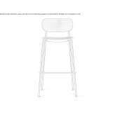 Tall wooden stool with integrated cushion Zapopan2