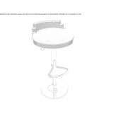 High stool with footrest Ligny