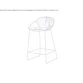 Upholstered leather stool Bystra