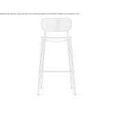 A tall wooden stool with a backrest Zapopan2