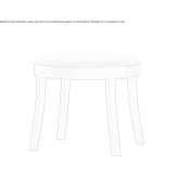 Low stool in solid wood with integrated cushion Quilcas