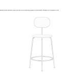 Upholstered stool with backrest Mossman