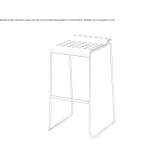 Steel stool with footrest Farndon