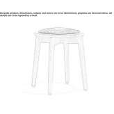 Harald low stool upholstered in cotton and ash Sellye