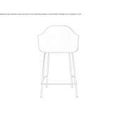 High stool with armrests Breza