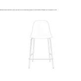 High stool with backrest Fortuna