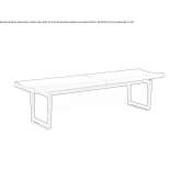 Leather bench Burlats