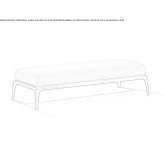 A bench upholstered in fabric with a removable cover Nepena