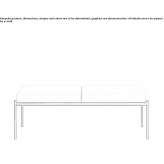 Bench upholstered with fabric Eunice