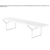 Bench made of steel and wood Rhayader