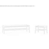 Tanned leather bench Bolekhiv