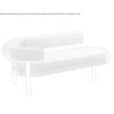 Bench upholstered with fabric Serra