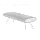 Bench upholstered with fabric Roburent