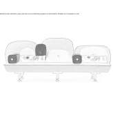 Fabric bench with backrest Forotic