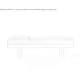 Upholstered suede bench Mochdre