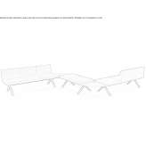 Modular bench seat Toussieu