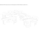 Modular bench upholstered in Dacron® Espinosa