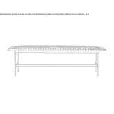 Solid wood bench Oscano