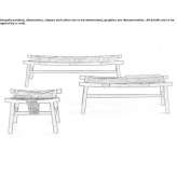 Solid wood bench Domio
