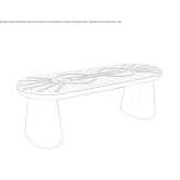 Marble and polyurethane bench Quipile
