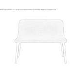 Fabric bench with backrest Kalesija