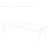 Bench upholstered with fabric Battle