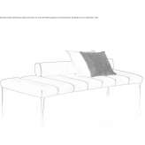 Bench upholstered with fabric Vidra