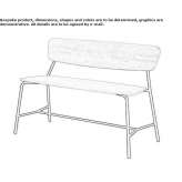 Multi-layer wooden seat with backrest Akdag