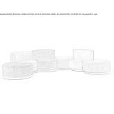Modular fabric bench with backrest Giove