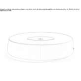 Round fabric pouf with fire-resistant lining Wilkolaz