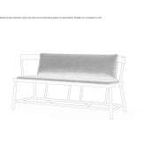 Upholstered solid wood bench with backrest Westby