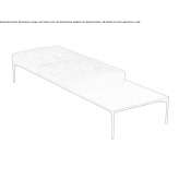 Modular bench upholstered in fabric Tonya