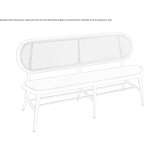 Beech bench with backrest Osasio