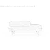 Upholstered modular wooden bench with a stone top Zorynsk
