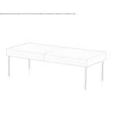 Bench upholstered with fabric Beade