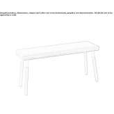 Bench upholstered with fabric Authie