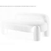 Upholstered velvet bench with backrest Lorca