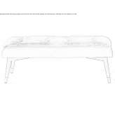 Quilted leather bench Nijar